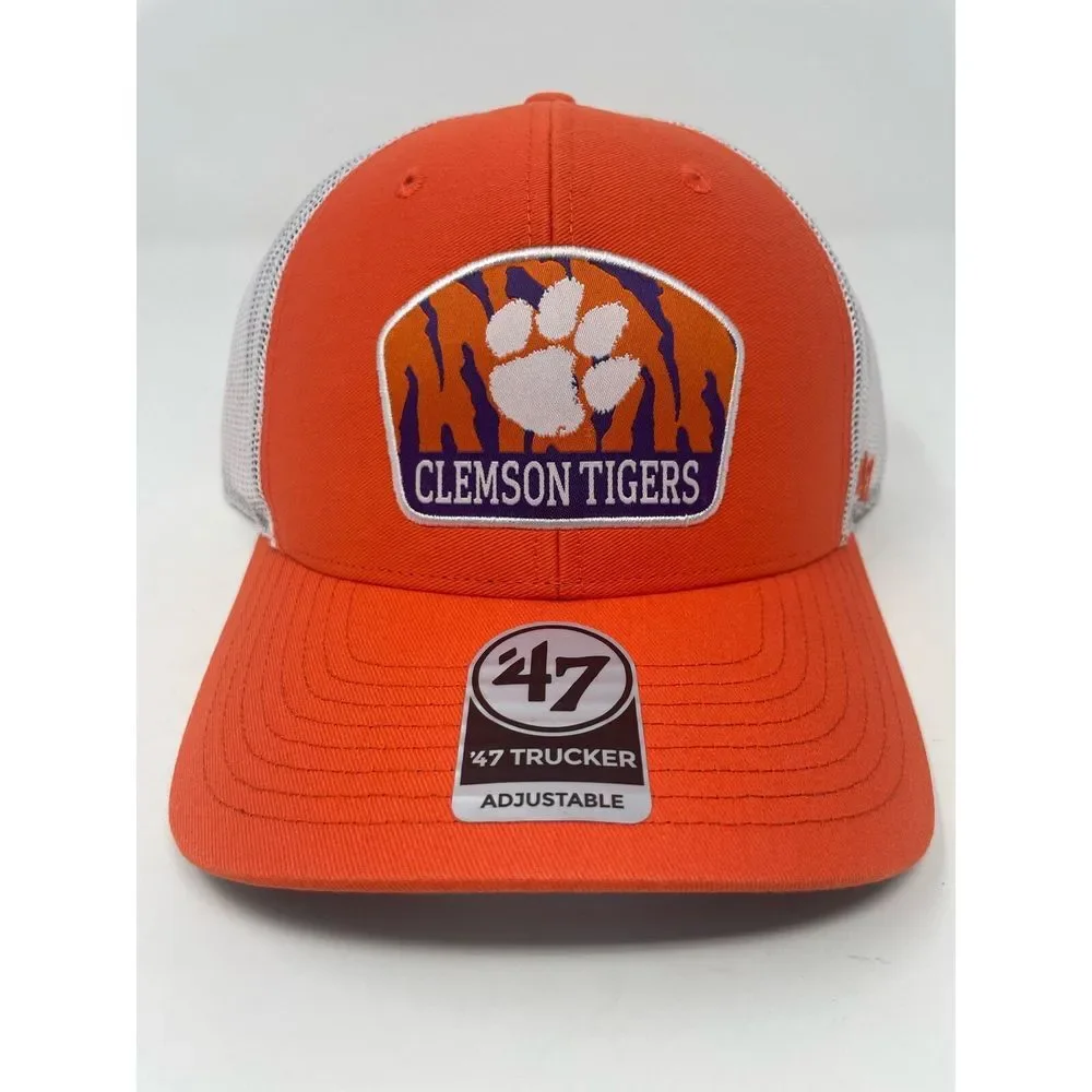 Clemson Tigers Orange Factor 47‎ Brand Trucker Snapback Adjustable Hat Cap NEW